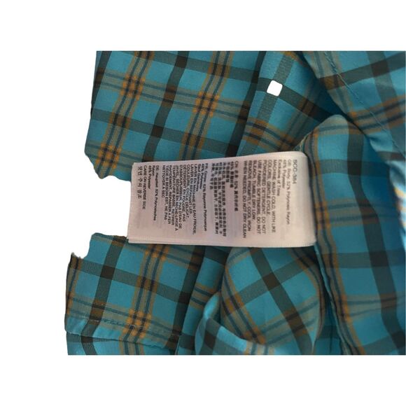 Marmot Mens Multicolor Plaid Short Sleeve Button-Up Shirt Size 2XL - Picture 11 of 12